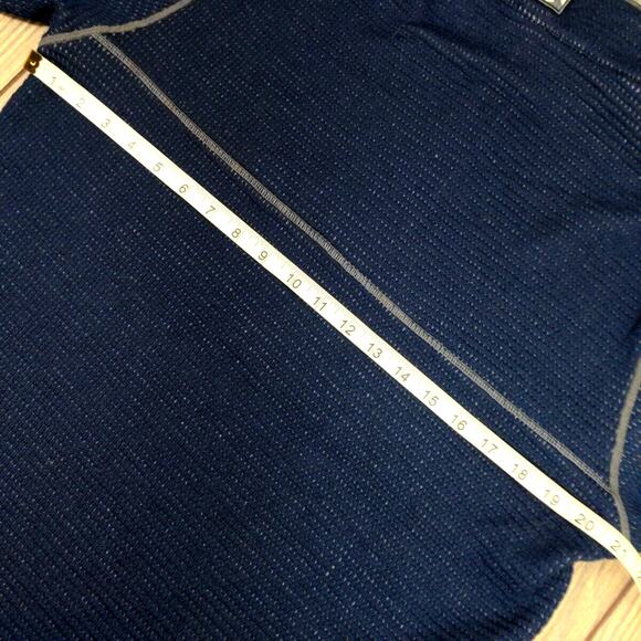 Storm Creek Waffle Weave Knit Pullover 1/4 Zip Sweatshirt Jacket Eco Men Small - Picture 6 of 10